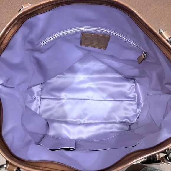 NWOT Coach Horse & Carriage Monogram Canvas Leather Large Tote Bag L0973-F14857 - Picture 8 of 9